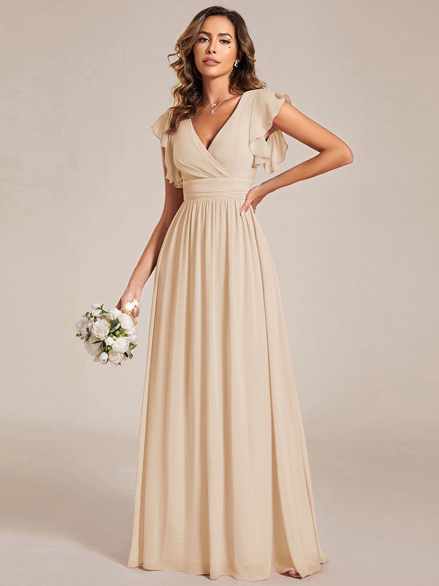 LILYANA | Abito chiffon elegante con volant