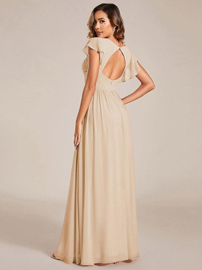 LILYANA | Abito chiffon elegante con volant