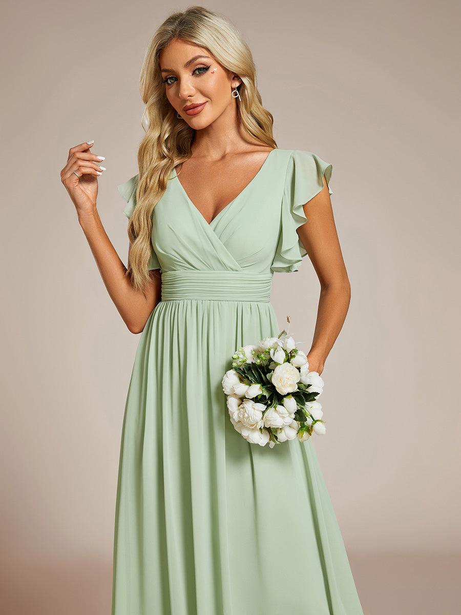 LILYANA | Abito chiffon elegante con volant
