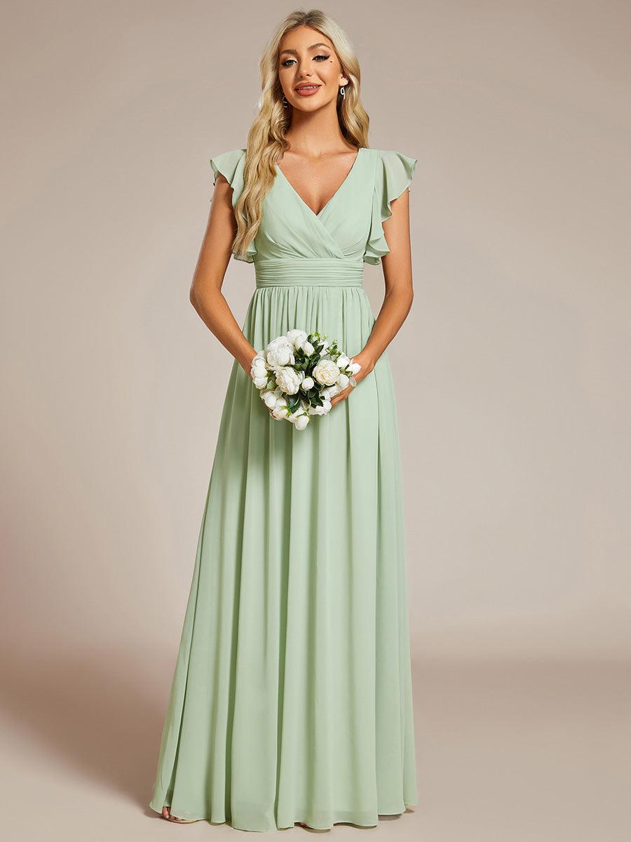 LILYANA | Abito chiffon elegante con volant