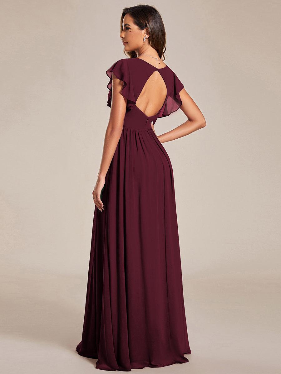 LILYANA | Abito chiffon elegante con volant