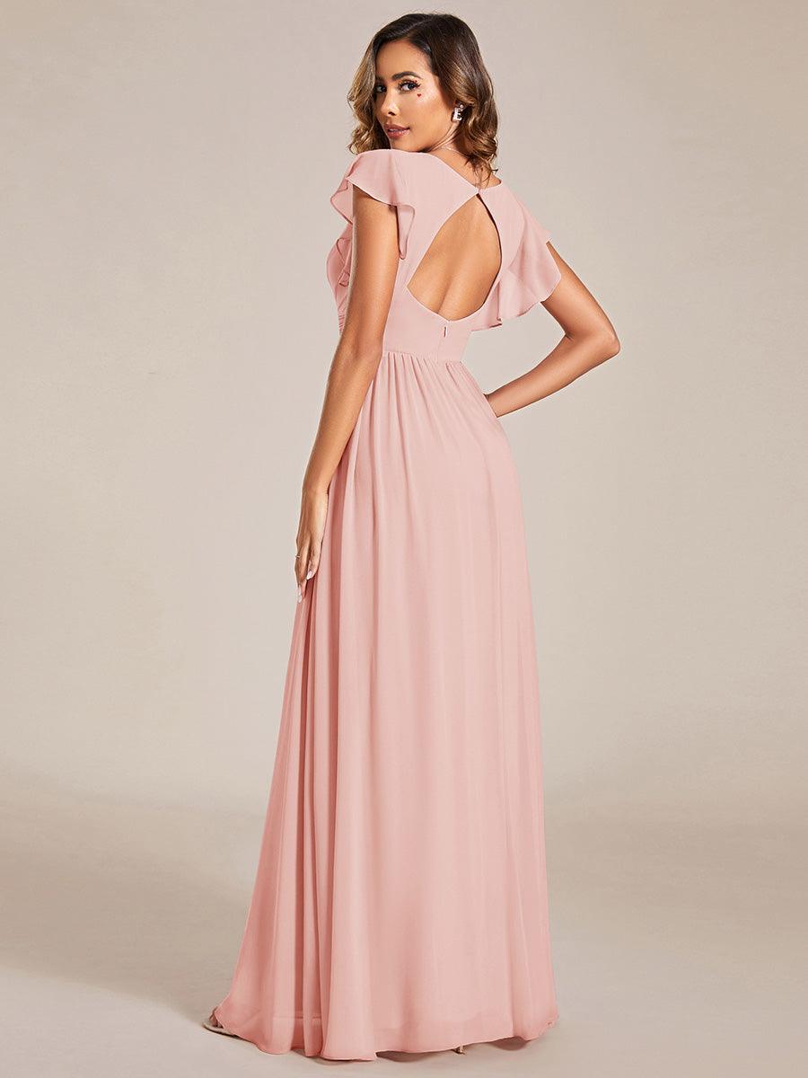 LILYANA | Abito chiffon elegante con volant