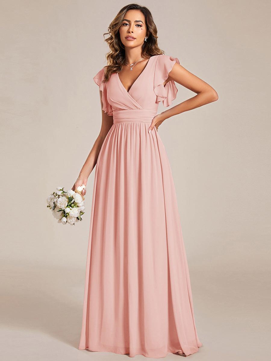 LILYANA | Abito chiffon elegante con volant