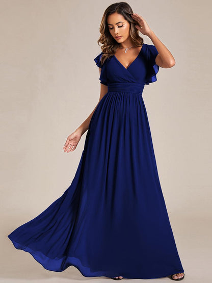 LILYANA | Abito chiffon elegante con volant