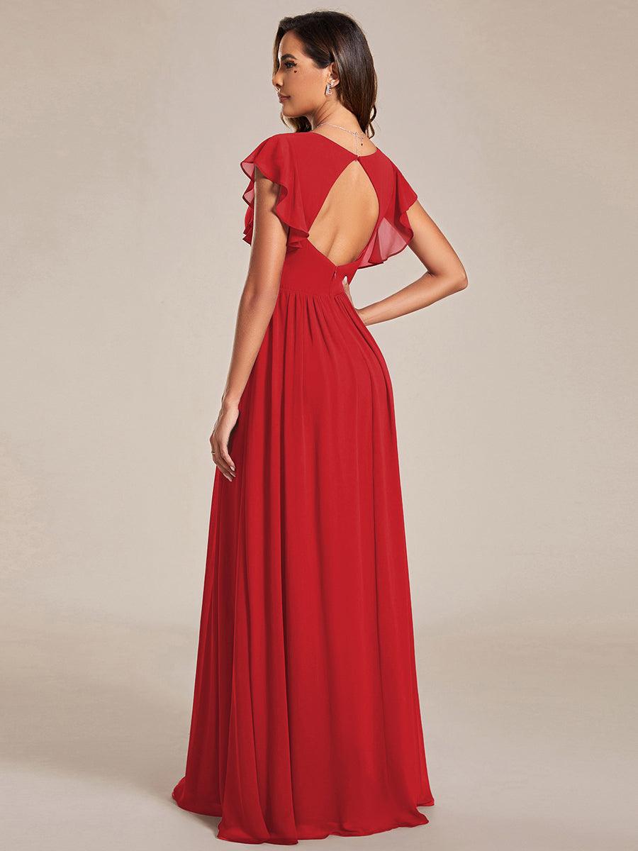 LILYANA | Abito chiffon elegante con volant