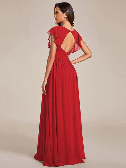 LILYANA | Abito chiffon elegante con volant