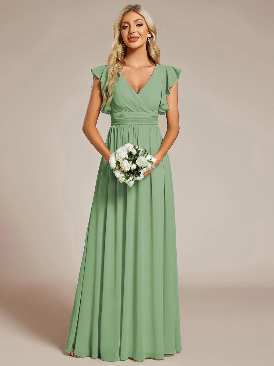 LILYANA | Abito chiffon elegante con volant