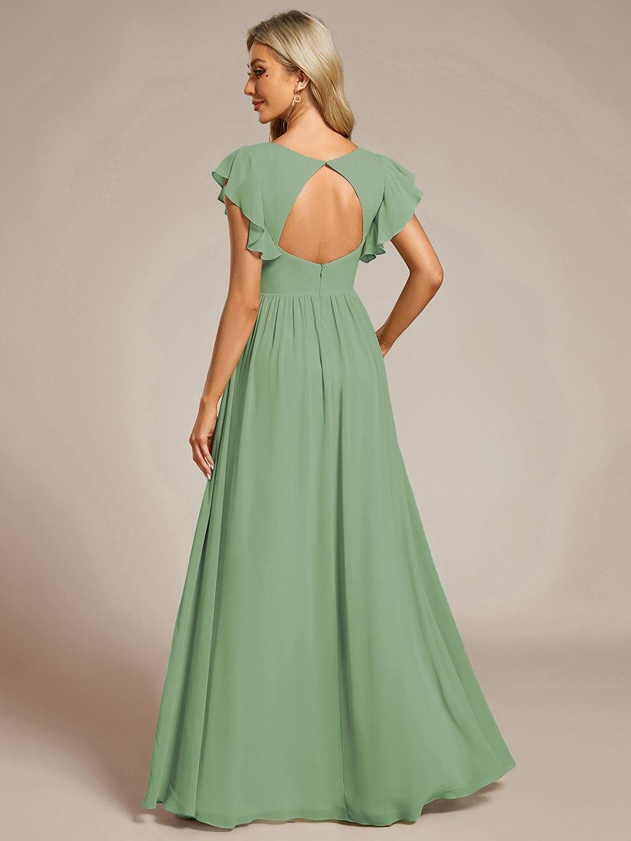 LILYANA | Abito chiffon elegante con volant