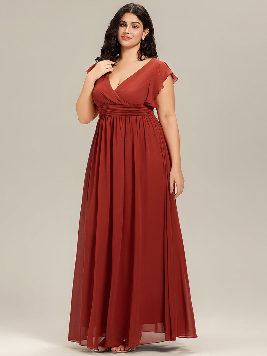 LILYANA | Abito chiffon elegante con volant