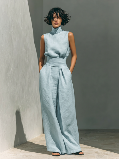 Marieta - Elegante Completo in Lino e Cotone