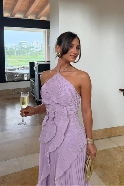 ISADORA IL VESTITO VOLANT EDIZIONE LIMITATA - Elegante Vestito Lungo Asimmetrico