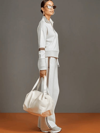 Marieta - Comodo Blusa e Pantaloni a Gamba Larga