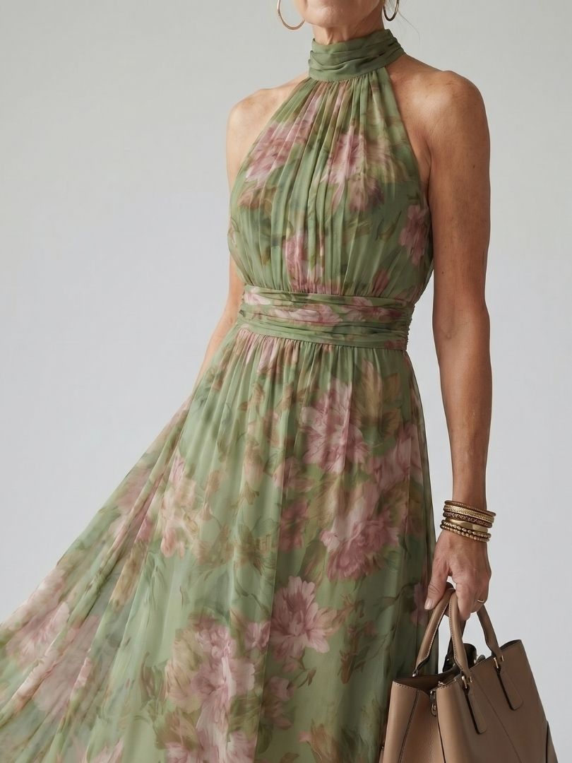 Mirelle - Confortevole Abito Midi con Scollo All'Americana