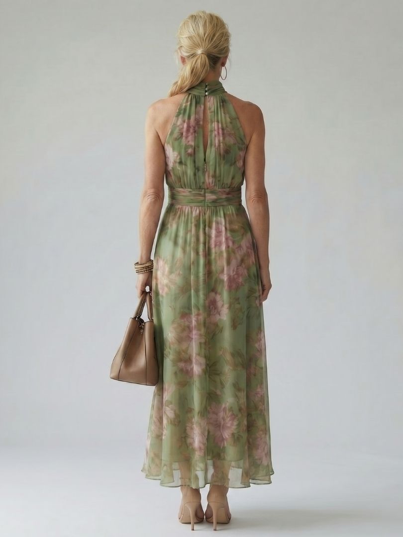 Mirelle - Leggero Abito Midi con Scollo All'Americana