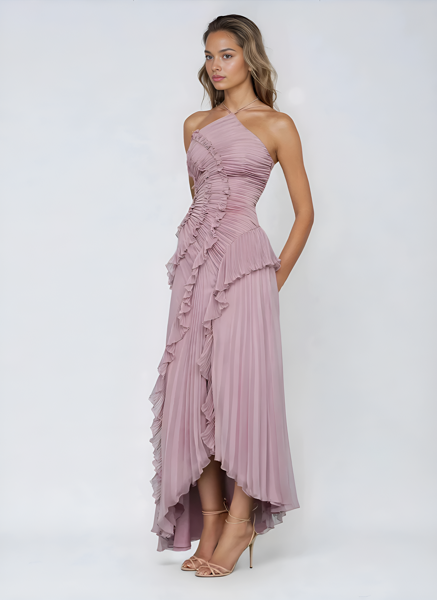 ISADORA IL VESTITO VOLANT EDIZIONE LIMITATA - Elegante Vestito Lungo Asimmetrico