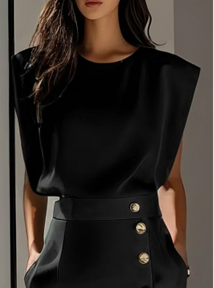 Sophie - Elegante Abito midi aderente con bottoni dorati