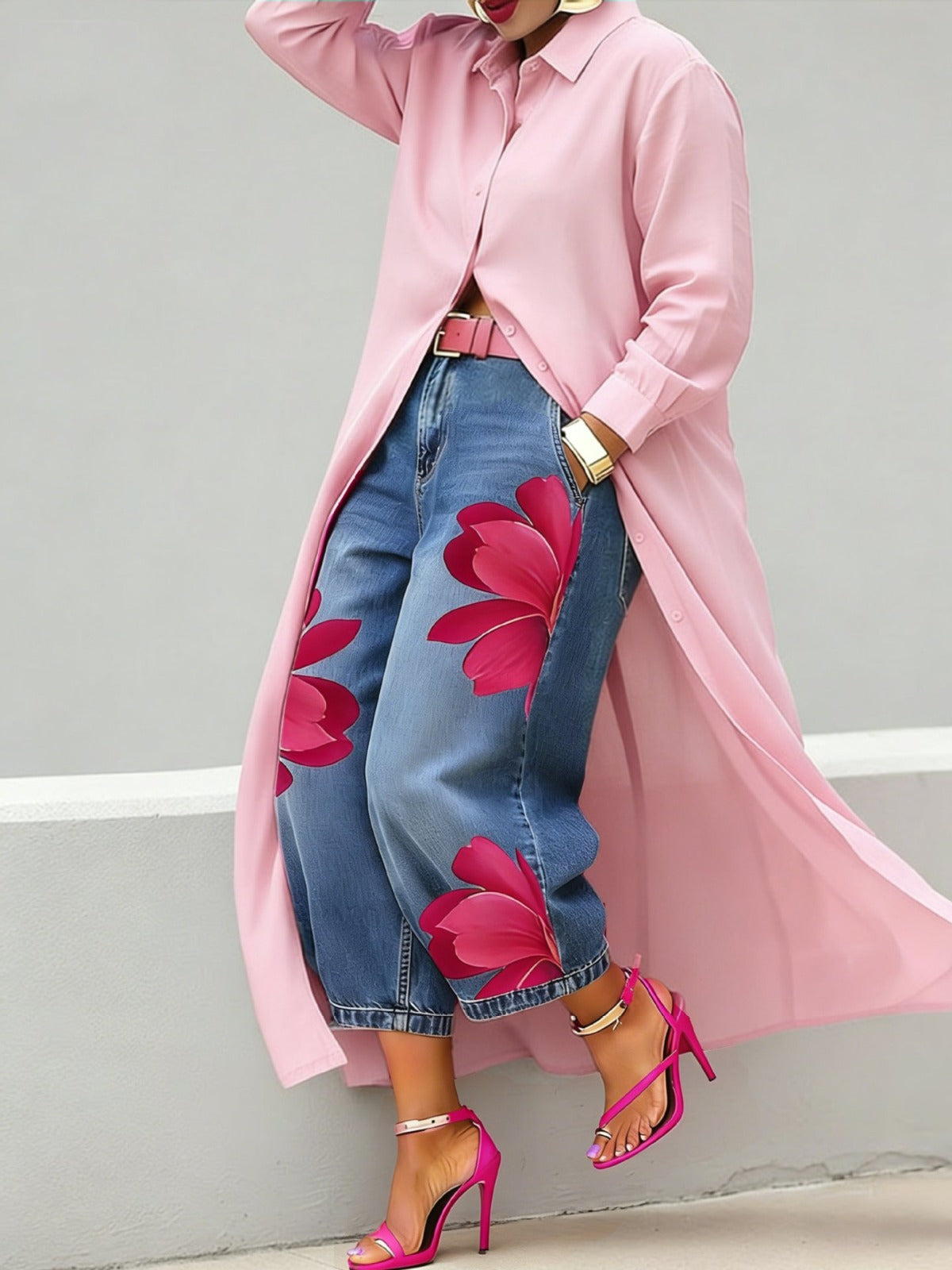 Fiore Rosso - Comodo Completo jeans + camicia 🌼