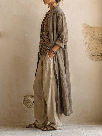Conjunto Patricia Natural - Sofisticato Set di Tre Pezzi