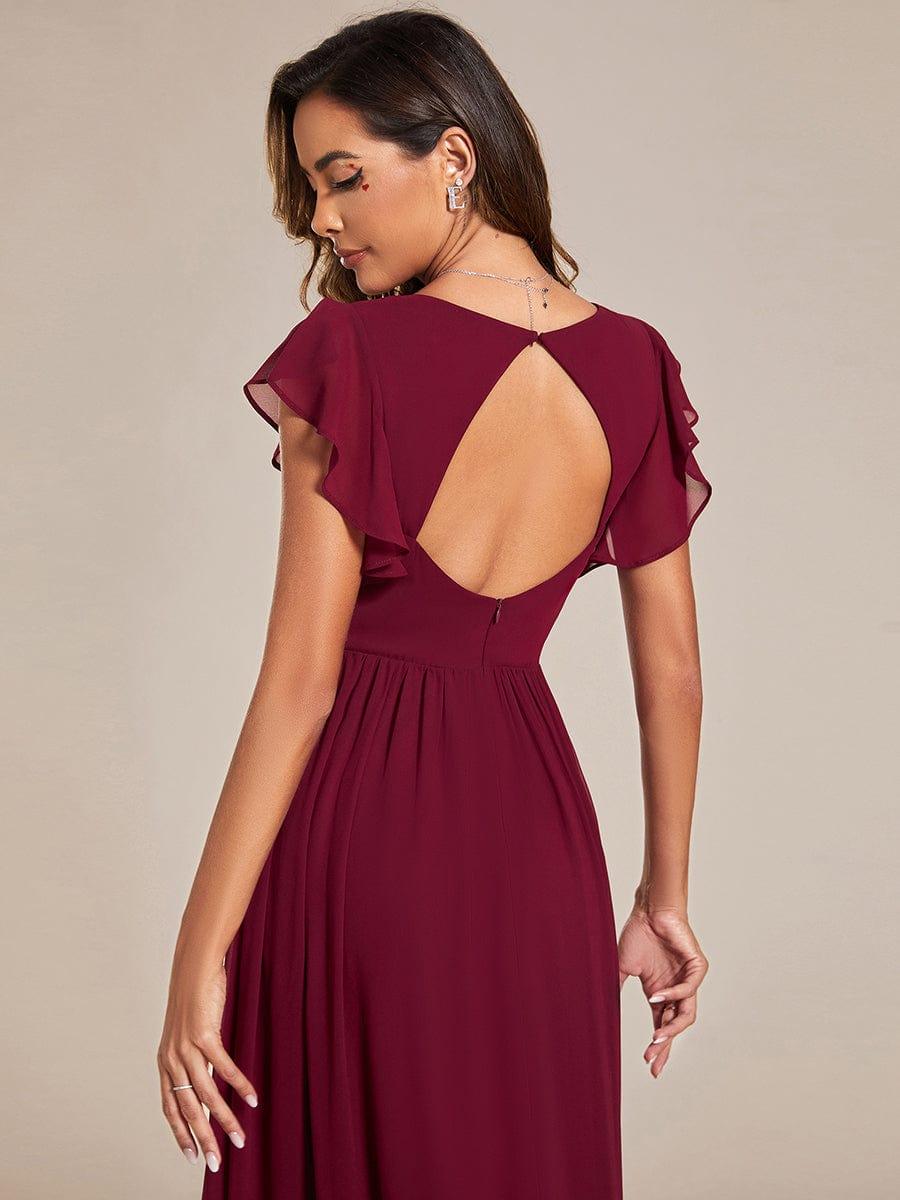 LILYANA | Abito chiffon elegante con volant