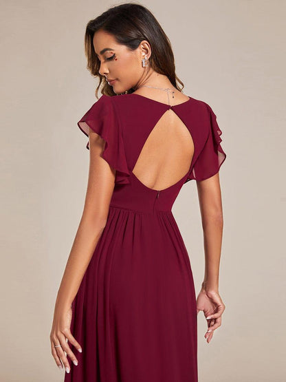 LILYANA | Abito chiffon elegante con volant