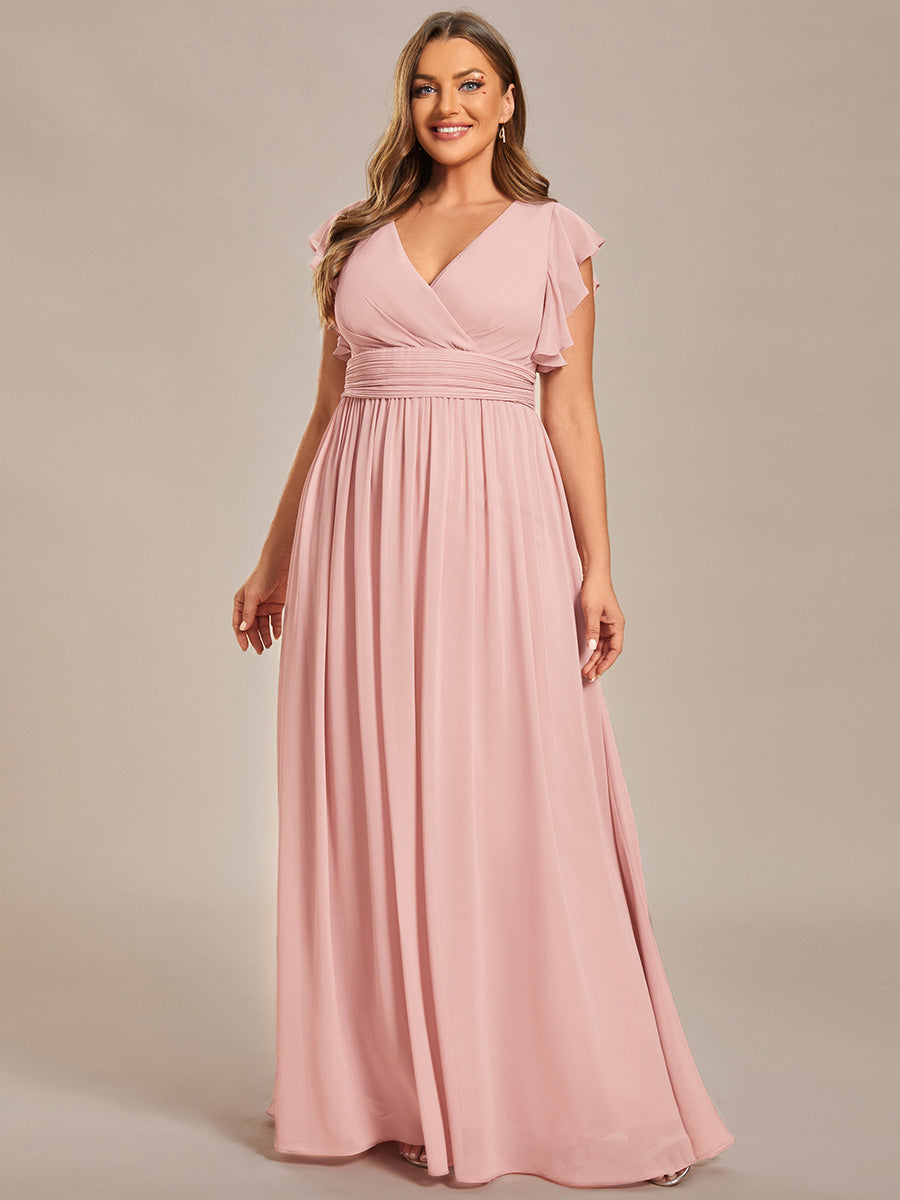 LILYANA | Abito chiffon elegante con volant