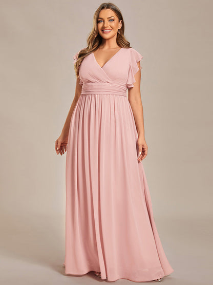 LILYANA | Abito chiffon elegante con volant