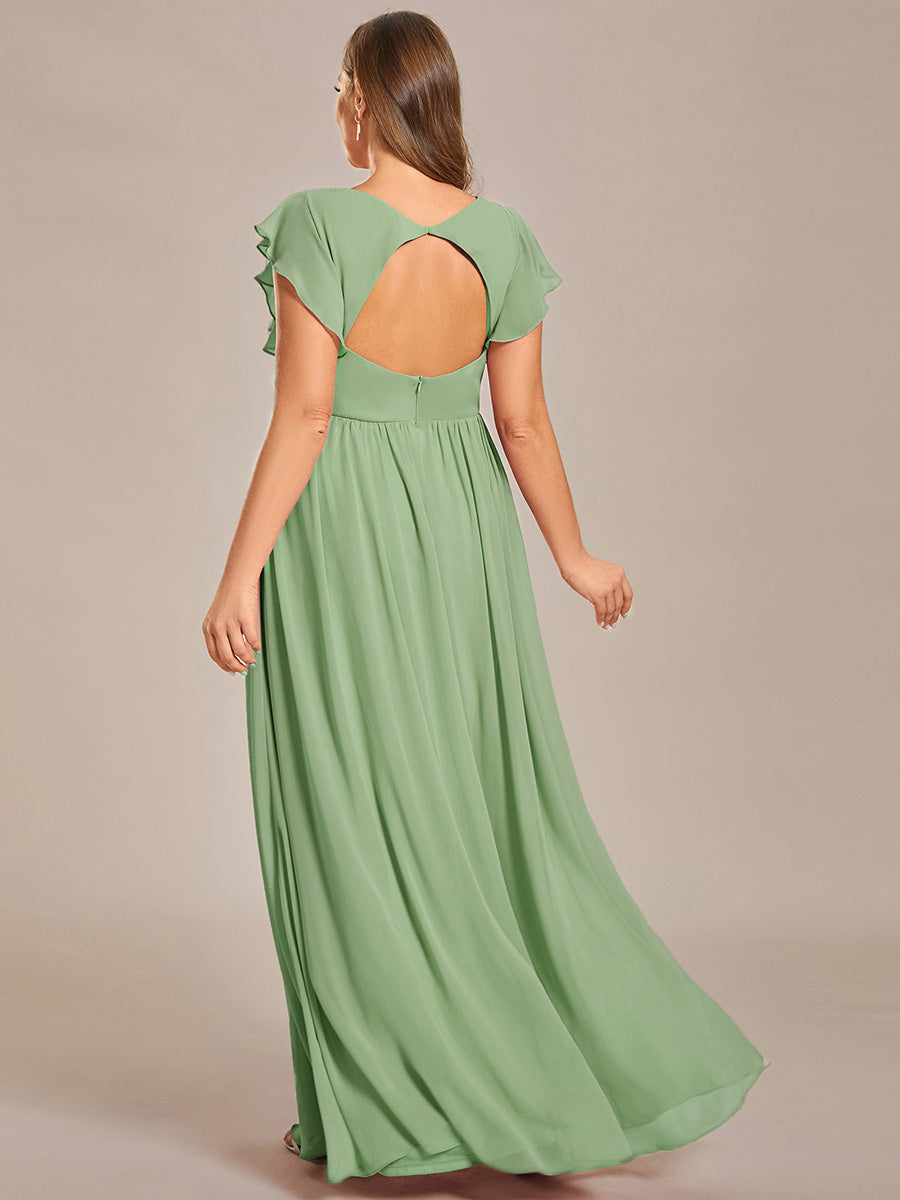 LILYANA | Abito chiffon elegante con volant