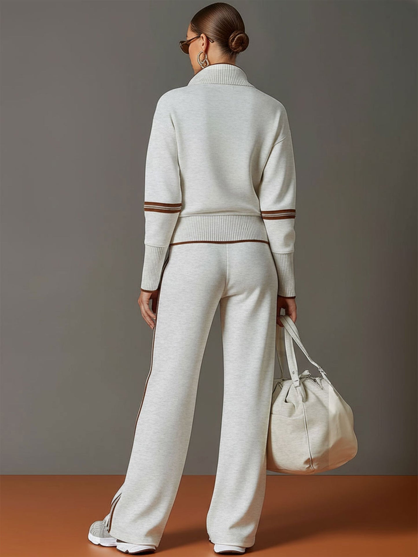 Marieta - Comodo Blusa e Pantaloni a Gamba Larga