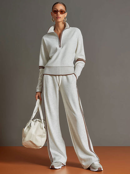 Marieta - Comodo Blusa e Pantaloni a Gamba Larga
