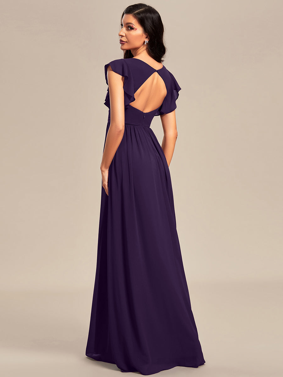 LILYANA | Abito chiffon elegante con volant